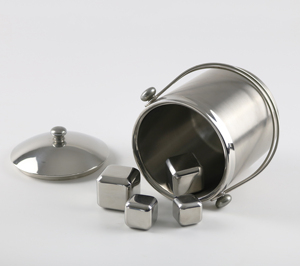 Đôi Tường Xi Lanh Trung Quốc Bán Buôn Bền Thép Không Gỉ Kim Loại Container Rượu Sâm Banh Bia Chủ Ice Cooler Xô - Product Image 6