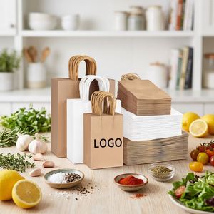 Bolsas de Compras de Papel Kraft Reciclable con Asas Impresas en Flexografía, Personalizadas al por Mayor, para Guardar Sombrillas, Ropa de Cama y Almohadas - Product Image 1