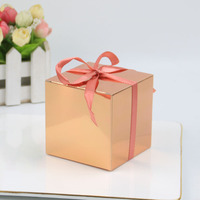 Recyclable Luxe Maison Table Basse Ruban Bonbons Carton Papier Boîte carré Ruban Bonbons Boîtes Emballage pour Mariage