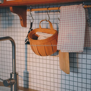 New Hand-<b>woven</b> Modern Geometric Rattan Eco-Friendly Multifunction Wall Hanging <b>Storage</b> <b>Basket</b> for Kitchen Living Room Wall - Product Image 6