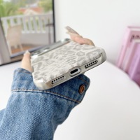 Étui de téléphone populaire en cuir PU souple à imprimé léopard électroplaqué brillant pour iPhone 18 Pro Max 17 Pro 16 15