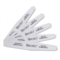 Limes à ongles professionnelles double face grain 180/180 pour l'élimination du vernis gel et des ongles acryliques, usage en salon, vente en gros