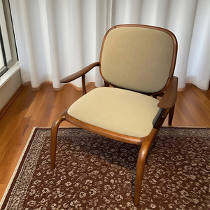 Silla de Comedor de Diseño Moderno Italiano, Madera Maciza de Fresno, Estilo Minimalista, Cuero Nappa PU, Respaldo con Alas, Funda Extraíble, para Sala de Estar y Hogar - Product Image 3