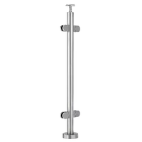 Design moderne, balustres en acier inoxydable et verre, fixation sans cadre, balustrade d'escalier, finition satinée brossée, verre de 8 à 12 mm pour l'intérieur