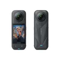 Caméra de vlogging Insta360 X3, capteur CMOS 4K, stabilisation optique, batterie rechargeable, écran >3 pouces, caméra pas chère pour moto