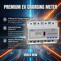 Compteur numérique triphasé de qualité industrielle classe 0.5, RS485 Modbus RTU, 80A, rail DIN, pour borne de recharge AC