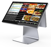 Système de caisse BUSIN, machine de commande de restaurant, écran tactile capacitif TFT LCD de haute qualité de 15 pouces, double système d'exploitation (Windows/Android) POS