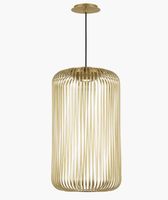 Lanterne suspendue cylindrique dorée moderne Cano Lighting, élégant lustre en métal ajouré pour la décoration de la chambre à coucher et du couloir
