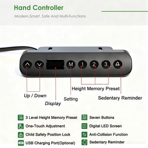 90 °-180 ° कोण को परिवर्तित करने के लिए 3 पैर 3 मोटर्स इलेक्ट्रिक सीट समायोज्य स्थायी कार्यालय डेस्क समायोज्य ऊंचाई - Product Image 5