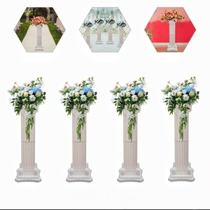 Bán Buôn Đơn Giản Trắng Nhựa Vuông La Mã Cột Cho Đám Cưới Giai Đoạn Đảng Lễ Kỷ niệm Đường Dấu Hiệu Hoa Đứng Đến - Product Image 6
