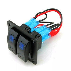 Waterdicht <span class=keywords><strong>12V</strong></span>/24V 2 Bende Schakelpaneel Aluminium Tuimelschakelaar Marine Rocker Paneel Aan-Uit Auto Boot Schakelaars - Product Image 3