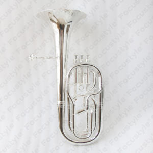 แตรบาริโทนชุบเงินแบบมืออาชีพ3 + 1ตัวปรับสไลด์คิวโปรนิกเกิลทองเหลือง BB แบน3 + 1แตรเครื่องดนตรีบาริโทน - Product Image 2