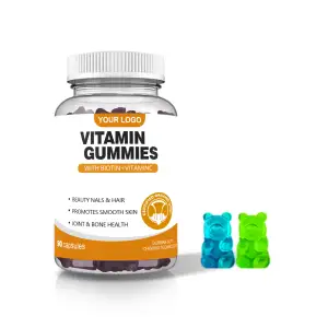 Suplemen halal Label pribadi suplemen vitamin rambut gummy bear biotin vitamin gummies