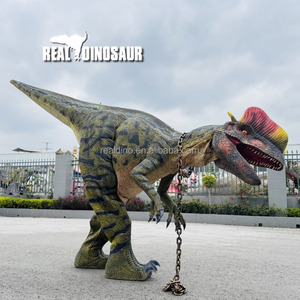 Costume de dinosaure Dilophosaurus grandeur nature pour adulte, tenue portative avec jambes cachées - Product Image 5