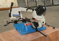 Nouvelle scie à ruban à onglet BS-100 pour la découpe d'angles métalliques, 100 mm, portable, à tension manuelle, avec moteur