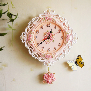 Su misura della decorazione della casa di <span class=keywords><strong>Grandi</strong></span> <span class=keywords><strong>Dimensioni</strong></span> Rosa Moda <span class=keywords><strong>Vintage</strong></span> Rustico Orologio <span class=keywords><strong>Da</strong></span> <span class=keywords><strong>Parete</strong></span> In Resina - Product Image 5