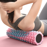 Rouleau d'exercice de massage musculaire en mousse de yoga solide EVA haute densité