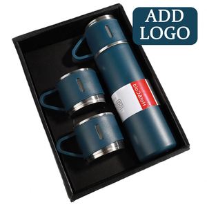 Factory Wholesale 500 ml Set Christmas Gift Thermos Vacuum Flask Stainless Steel <b>Water</b> <b>Bottle</b> With 2 Cups <b>Hot</b> and Cold Fl - Product Image 2