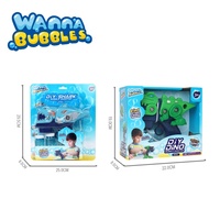 Wanna Bubbles, Pistola de Burbujas 2 en 1, de Plástico Desmontable, con Diseño de Dinosaurio de Dibujos Animados, Juguete