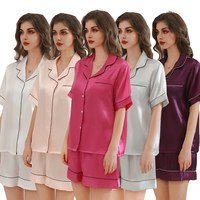 Ensemble de pyjamas pour femmes en satin soyeux, séchage rapide, style court, pour mariage printemps-été, cadeaux pour la mariée et les demoiselles d'honneur