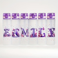 Bouteille d'eau en plastique grande capacité 1000 ml à boire directement, design personnalisé avec lettres, bouton poussoir, anti-fuite, sûre et réutilisable