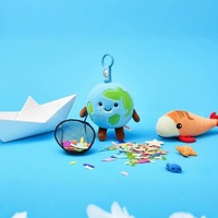Porte-clés en peluche mignon en forme de Terre, jouet planétaire doux et rembourré, mini pendentif de sac en peluche Kawaii pour cadeau d'enfant, vente en gros