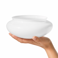 Abat-jour moderne en verre soufflé blanc laiteux en forme de soucoupe, diffusion uniforme de la lumière pour remplacement de lampe de plafond intérieure