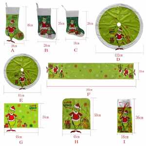 Monogram Cute New Grinch Max and Cindy Lou Who Pattern <b>Christmas</b> <b>Stocking</b> With Embroidered Family Name for Home Decor - Product Image 3