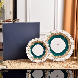 European style luxury large and small plate <b>set</b> of <b>8</b>+ 10 inches <b>for</b> home use - Product Image 6