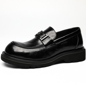 Papai Dushi Mocassins en cuir véritable pour hommes, semelle souple, talon moyen, chaussures décontractées pour affaires - Product Image 5