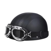 Blanc rétro ouvert 3/4 demi-casque pour hommes et femmes Casco Moto Jet pilote sécurité Scooter casque d'équitation