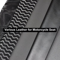 Cuir synthétique élastique mat noir en PU, matière en cuir artificiel pour housses de sièges de moto et de vélo