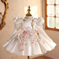 Robe de princesse tutu haut de gamme pour jeune femme, idéale pour mariage, anniversaire ou spectacle, avec fleurs blanches