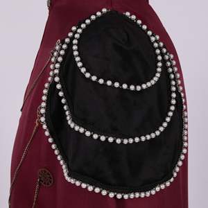 เสื้อคลุมสไตล์ยุโรปยุคกลางพร้อมไหล่ประดับลูกปัดชุดฮาโลวีน - Product Image 3