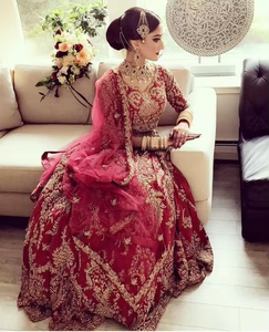Atiya libas ดั้งเดิมการออกแบบล่าสุดของผู้หญิงอินเดีย/ปากีสถานชุดอะซิเตท lehenga choli การเย็บปักถักร้อย zardozi สำหรับงานแต่งงาน - Product Image 4