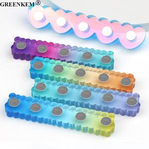 Nuevo corazón Nail Art acrílico pantalla Aurora iridiscente gradiente onda larga Placa de uñas soporte de exhibición cristal Nail Display Stand - Product Image 5