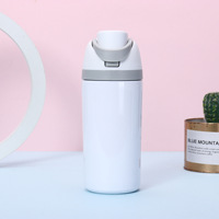 Bouteille d'eau isotherme en acier inoxydable écologique de 16oz, 19oz, 24oz, 32oz, vierge pour sublimation, avec transfert thermique coloré