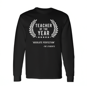 Camiseta de manga larga Teacher Of The Year, regalo de agradecimiento para profesores - Product Image 2