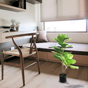 Decorazione per Soggiorno, Pianta Artificiale di Lusso in Vaso, Albero Ornamentale, Ficus Lyrata Artificiale, Albero di Baniano Artificiale - Product Image 5