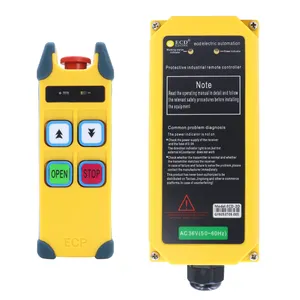 ECD-2D 2 double buttons 12-65V 65-440V radio transmitter and receiver 433/868/915 mhz industrial wireless crane remote control