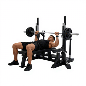 Banco de pesas para competición con recubrimiento en polvo, resistente al óxido y a los arañazos, para uso en gimnasios. - Product Image 1