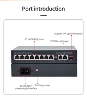 Harga Terjangkau Desktop OEM/ODM 8 Port 1000Mbps Metal PoE Switch Standar IEEE802.3af/at Ethernet Versi MCU Kamera IP CCTV 120W