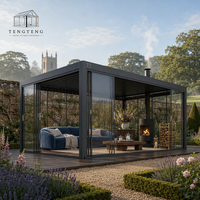 Gazebo extérieur en alliage d'aluminium imperméable avec structure thermolaquée, certifié CE, taille 3x4m pour extérieur, jardin et terrasse