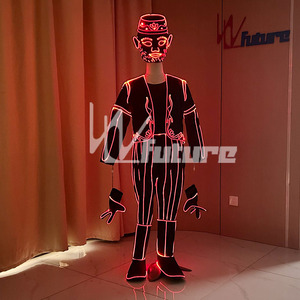 Costume Lumineux Style Arabe en Fibre Optique, <span class=keywords><strong>Tenue</strong></span> LED de Luxe pour Spectacles Scéniques, Fêtes, Festivals, Parades, Clubs et Événements Cosplay - Product Image 6