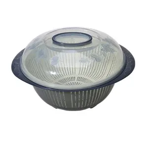 Cesto di plastica per il pane con coperchio cesto di conservazione per frutta e verdura acqua cestello e lavabo - Product Image 1
