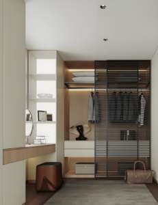 Armario de almacenamiento para dormitorio, armario sencillo de madera maciza, muebles de sala de estar para el hogar, armario - Product Image 3