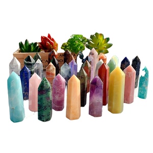 Blnieece หินควอตซ์คริสตัลรูปกุหลาบธรรมชาติหินควอทซ์ทรงหอคอยวัสดุหลายสีผสม - Product Image 5