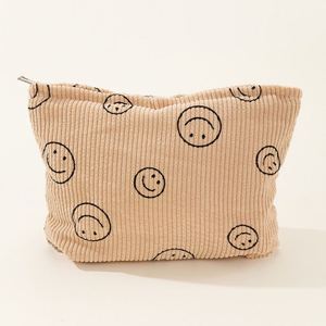 BSCI Factory Face Corduroy <b>Large</b> Makeup <b>Bag</b> <b>Large</b> Capacity Storage <b>Wash</b> <b>Bag</b> Travel Storage <b>Bag</b> - Product Image 6