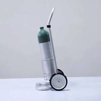 Cilindros de Gas Médicos de Aluminio de 0.7L-50L, Cilindro de Oxígeno de Aluminio Recargable de Alta Presión con Válvula