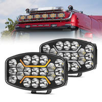 Projecteur de travail ovale 10 pouces 60W, étanche, LED, 12-36V, double couleur, lampe de position, phare LED pour camion, tout-terrain, 4x4, SUV